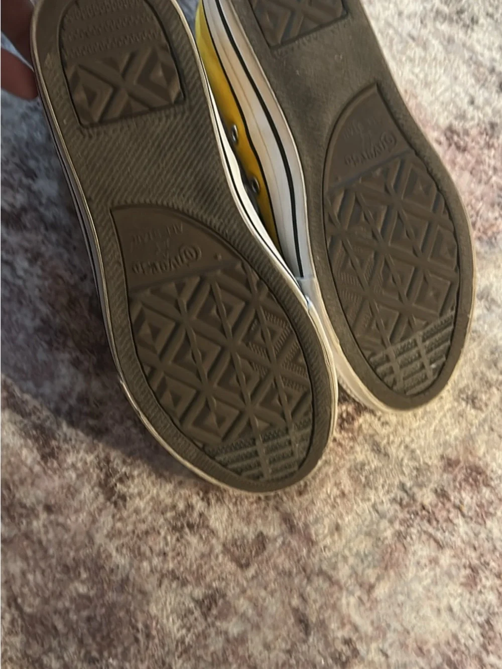 Converse Kids Yellow Canvas Low-Top Sneakers